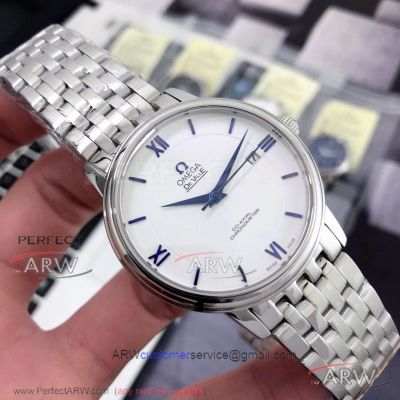 Perfect Replica V6 Factory Omega Deville Smooth Bezel 316L Stainless Steel Band 40mm Men's Watch 